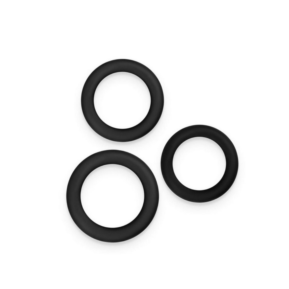 Silicone Rings (3pc Set) - Black